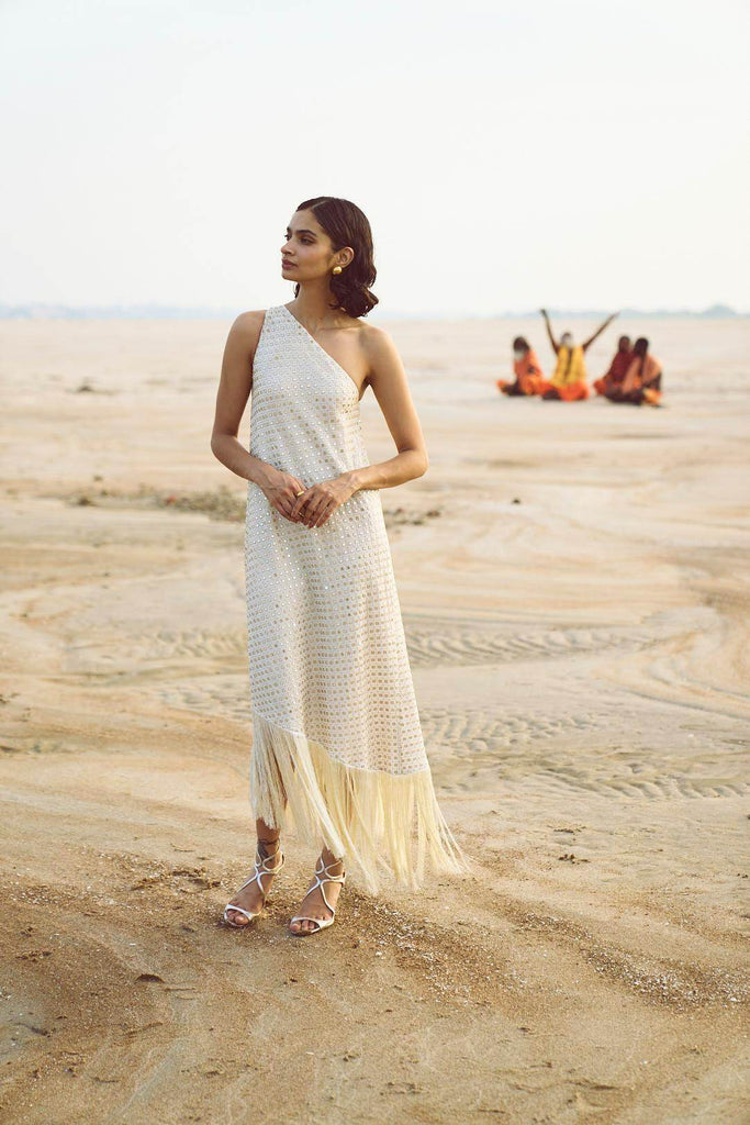 MIRROR SEQUIN FRINGE DRESS - dash and dot dash and dot