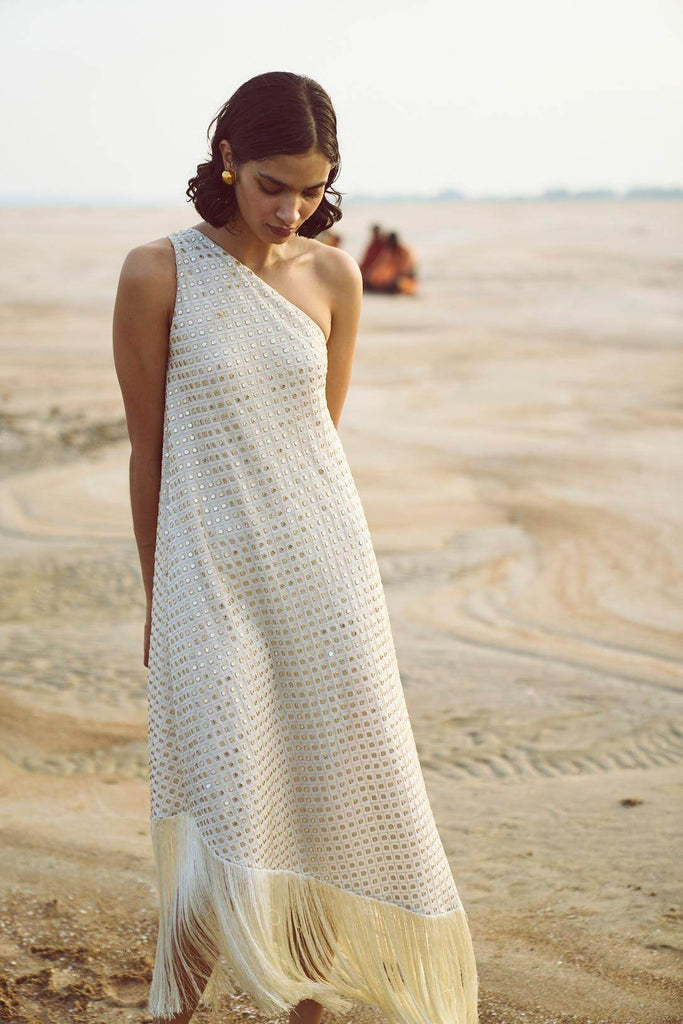 MIRROR SEQUIN FRINGE DRESS - dash and dot dash and dot