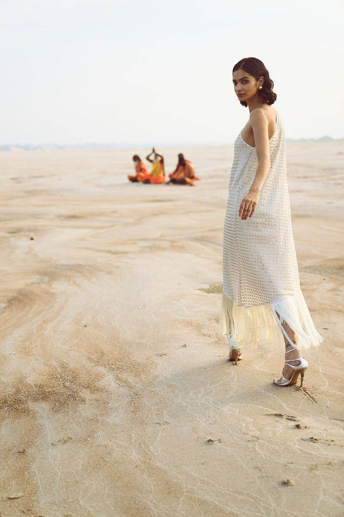 MIRROR SEQUIN FRINGE DRESS - dash and dot dash and dot