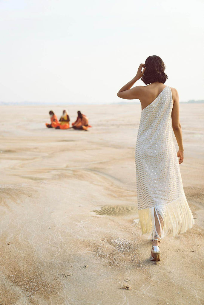 MIRROR SEQUIN FRINGE DRESS - dash and dot dash and dot