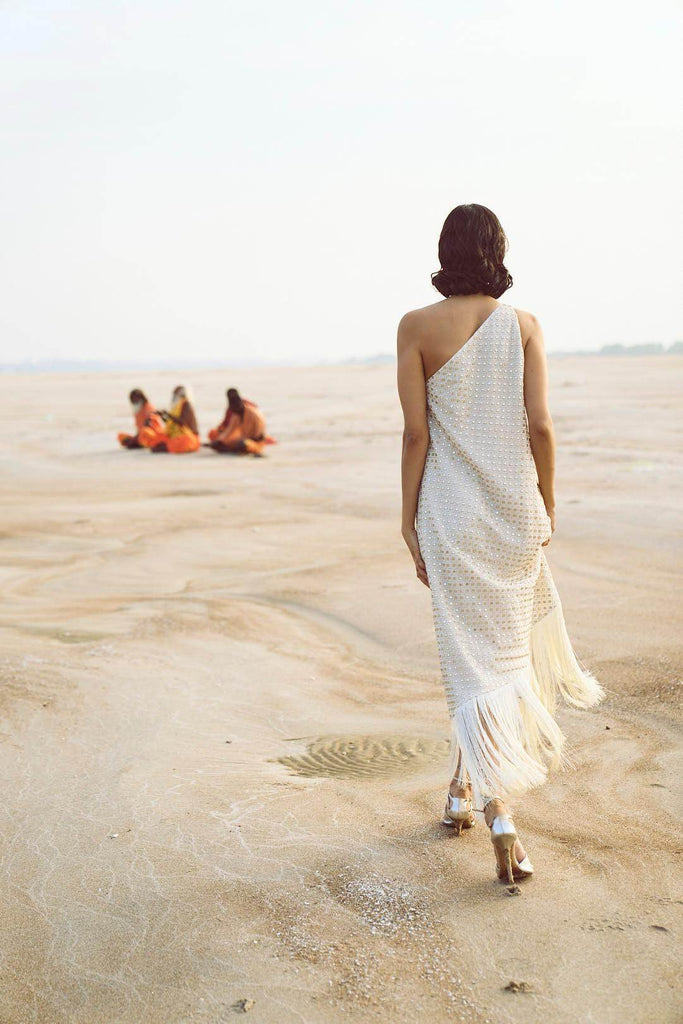 MIRROR SEQUIN FRINGE DRESS - dash and dot dash and dot