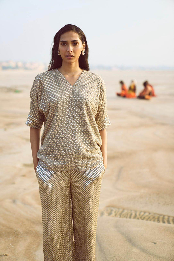 MIRROR SEQUIN PANT SET - dash and dot dash and dot