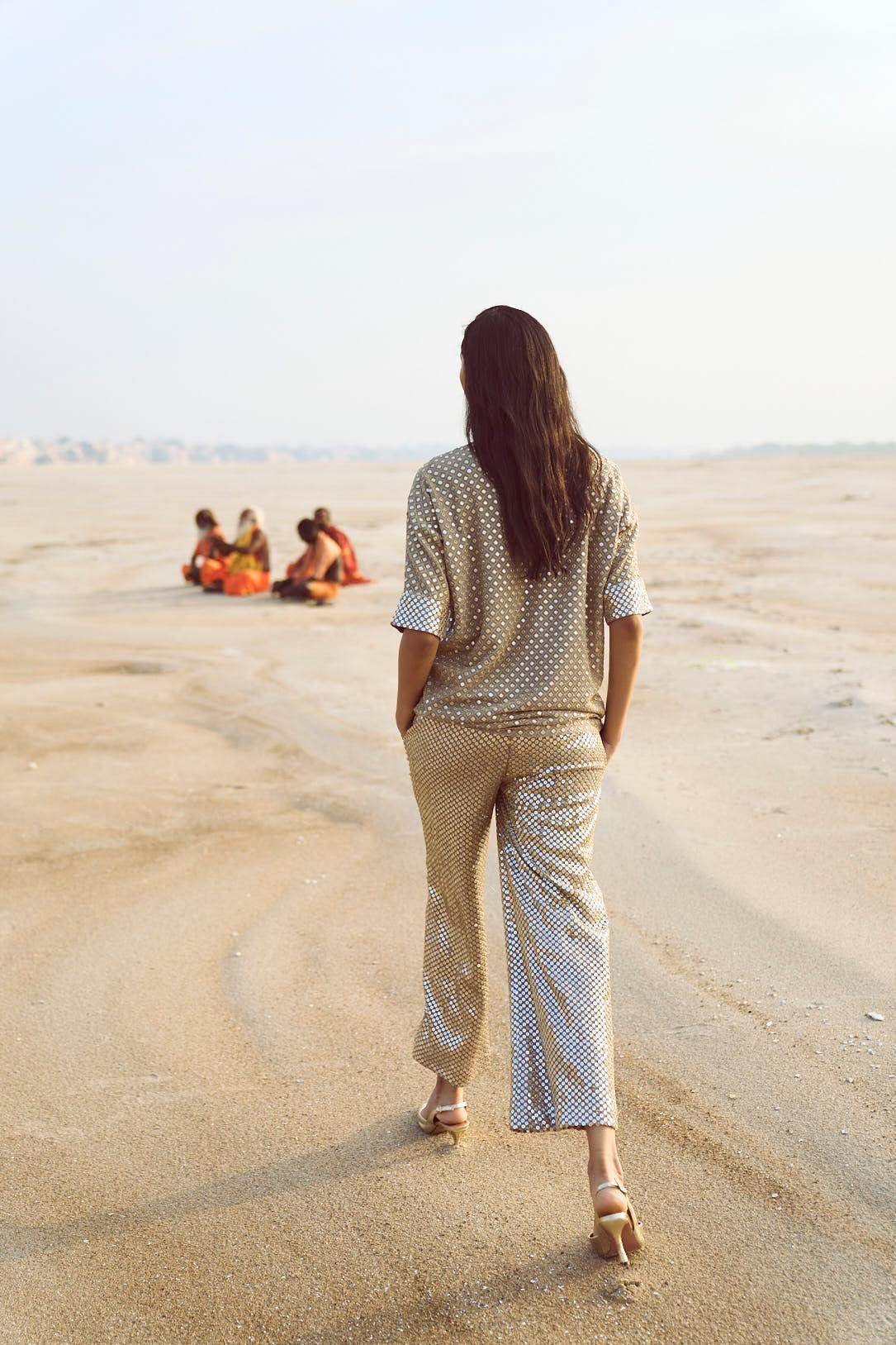 MIRROR SEQUIN PANT SET - dash and dot