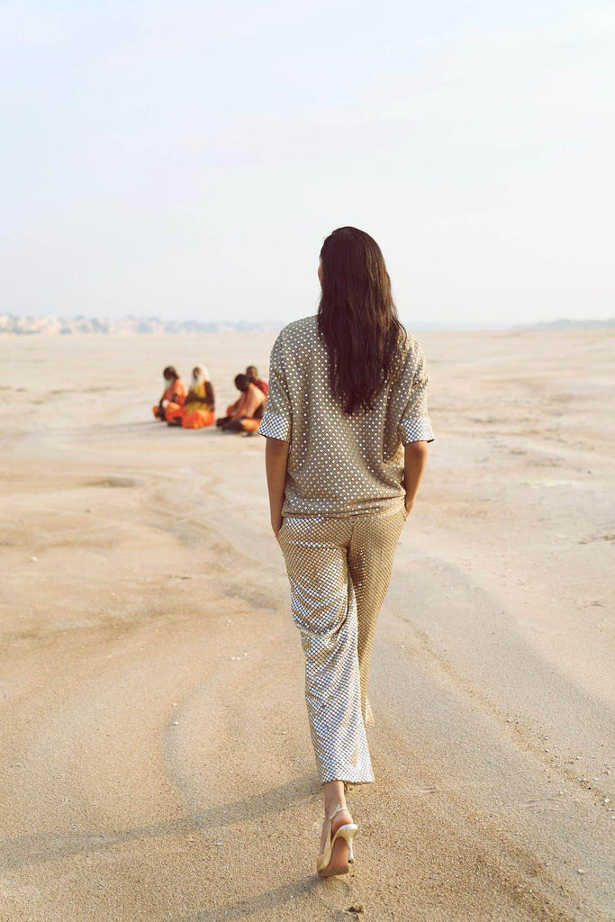 MIRROR SEQUIN PANT SET - dash and dot dash and dot