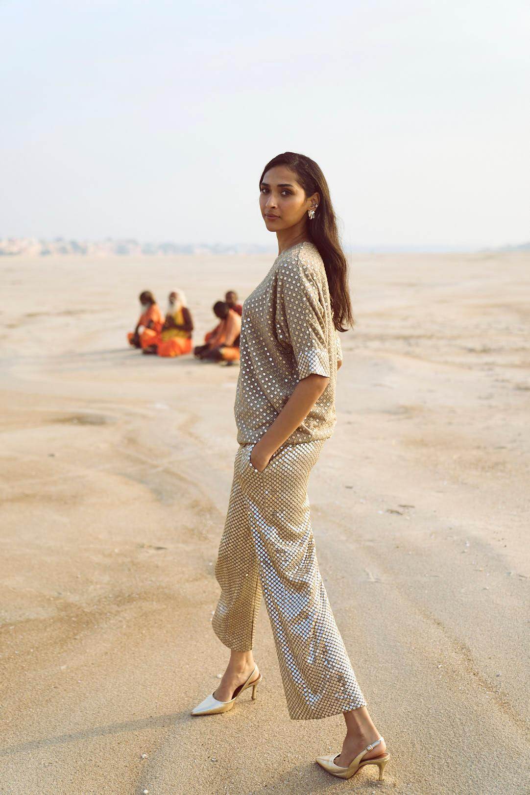 MIRROR SEQUIN PANT - dash and dot