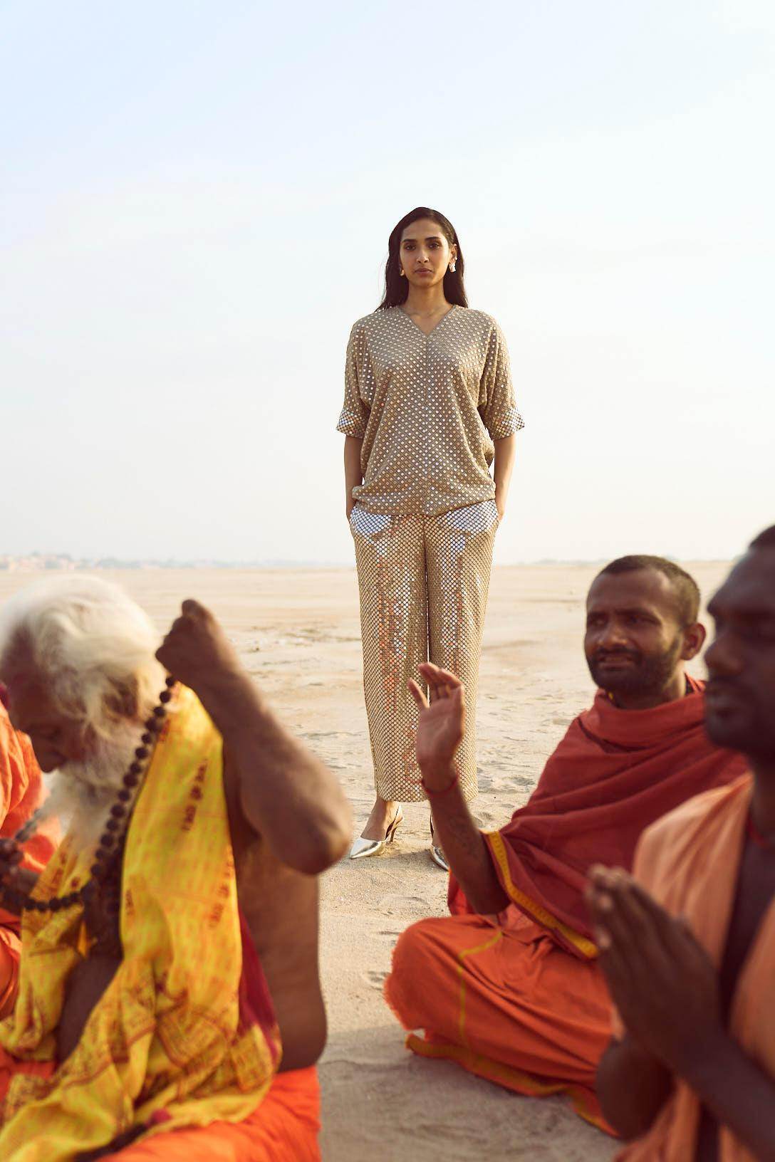 MIRROR SEQUIN PANT SET - dash and dot