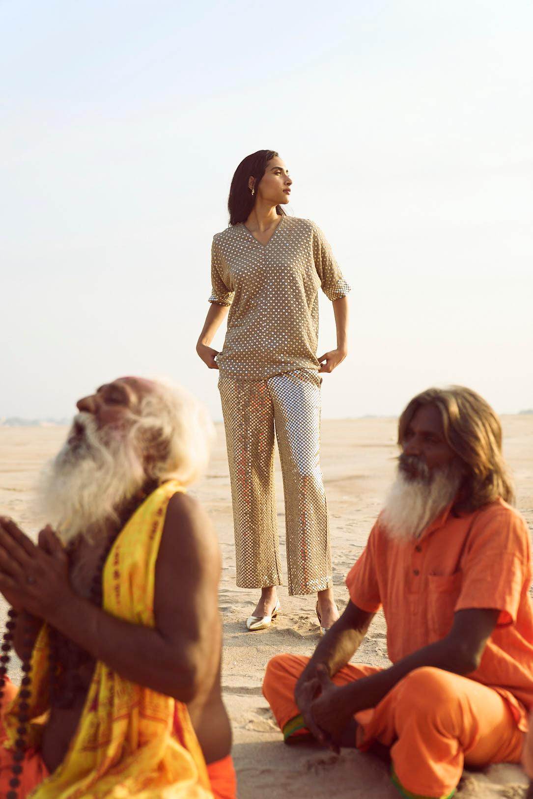 MIRROR SEQUIN PANT SET - dash and dot