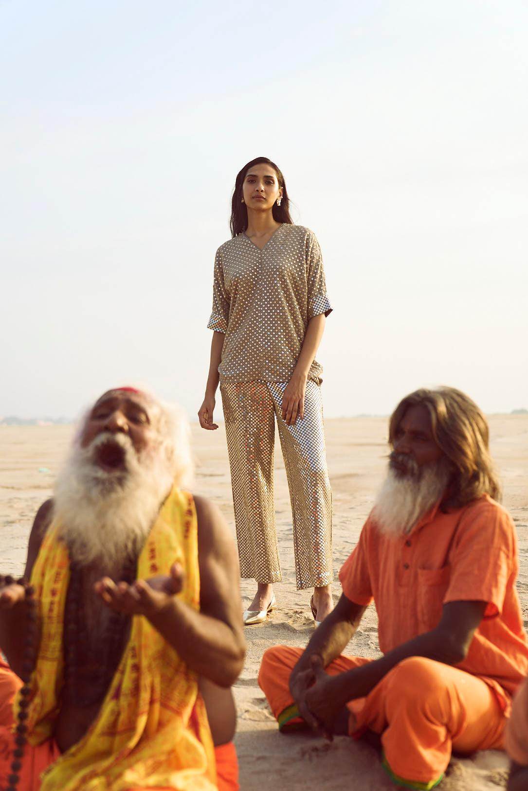 MIRROR SEQUIN PANT SET - dash and dot