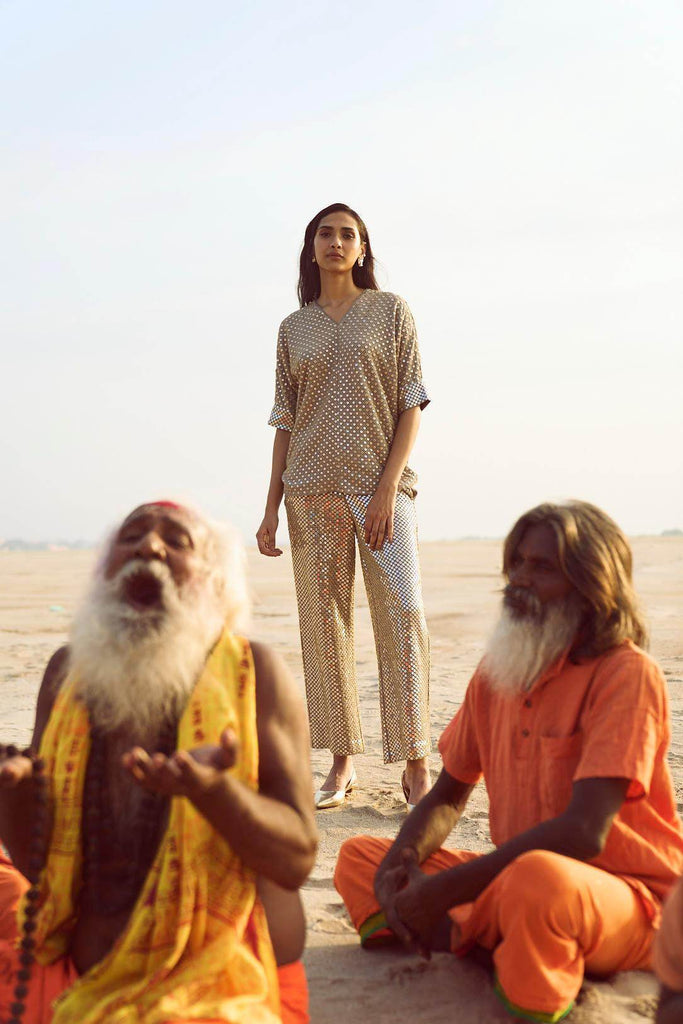 MIRROR SEQUIN PANT SET - dash and dot dash and dot