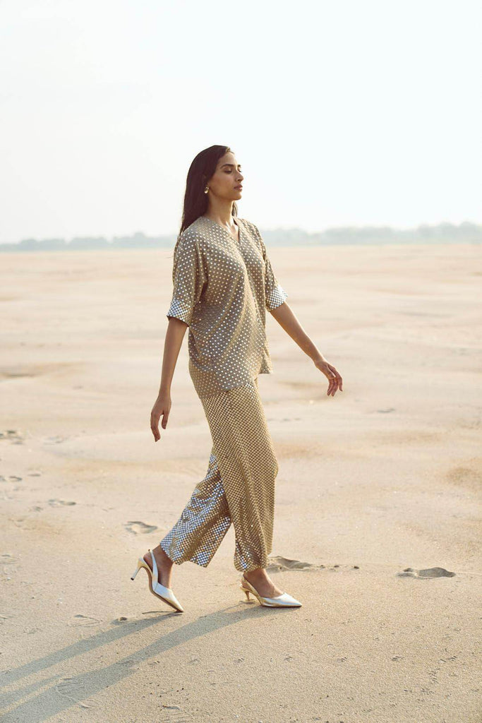 MIRROR SEQUIN PANT SET - dash and dot dash and dot