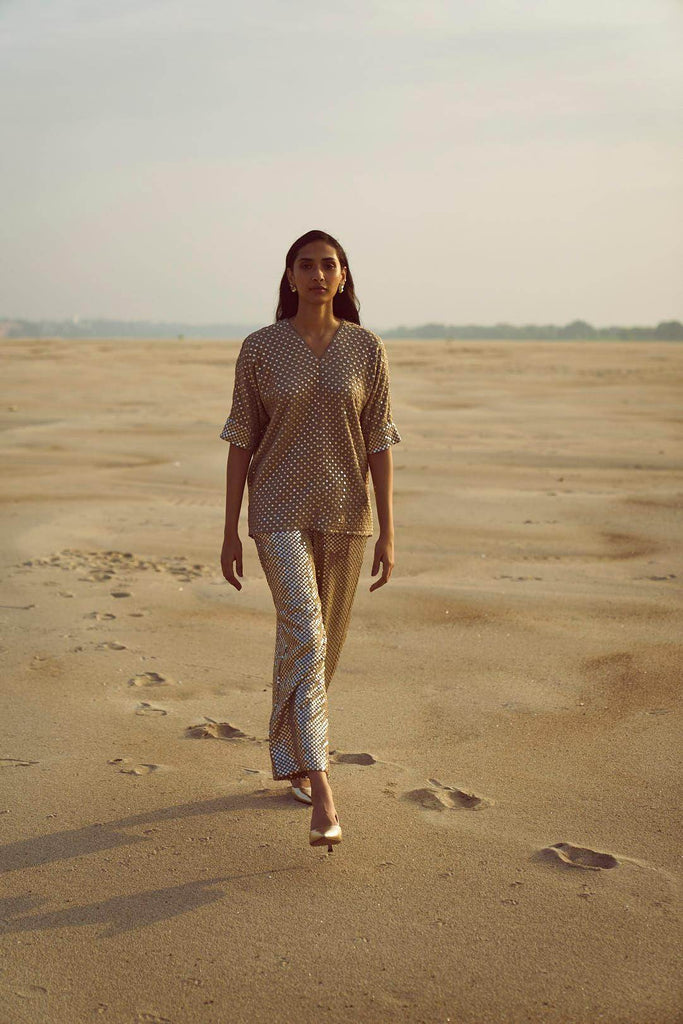 MIRROR SEQUIN PANT SET - dash and dot dash and dot