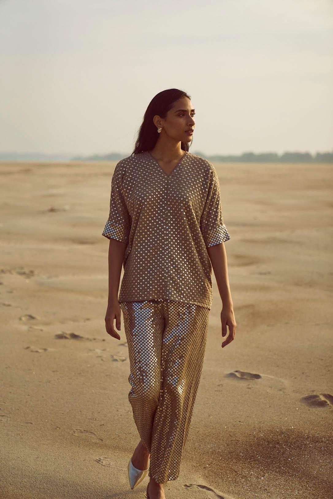 MIRROR SEQUIN PANT SET - dash and dot