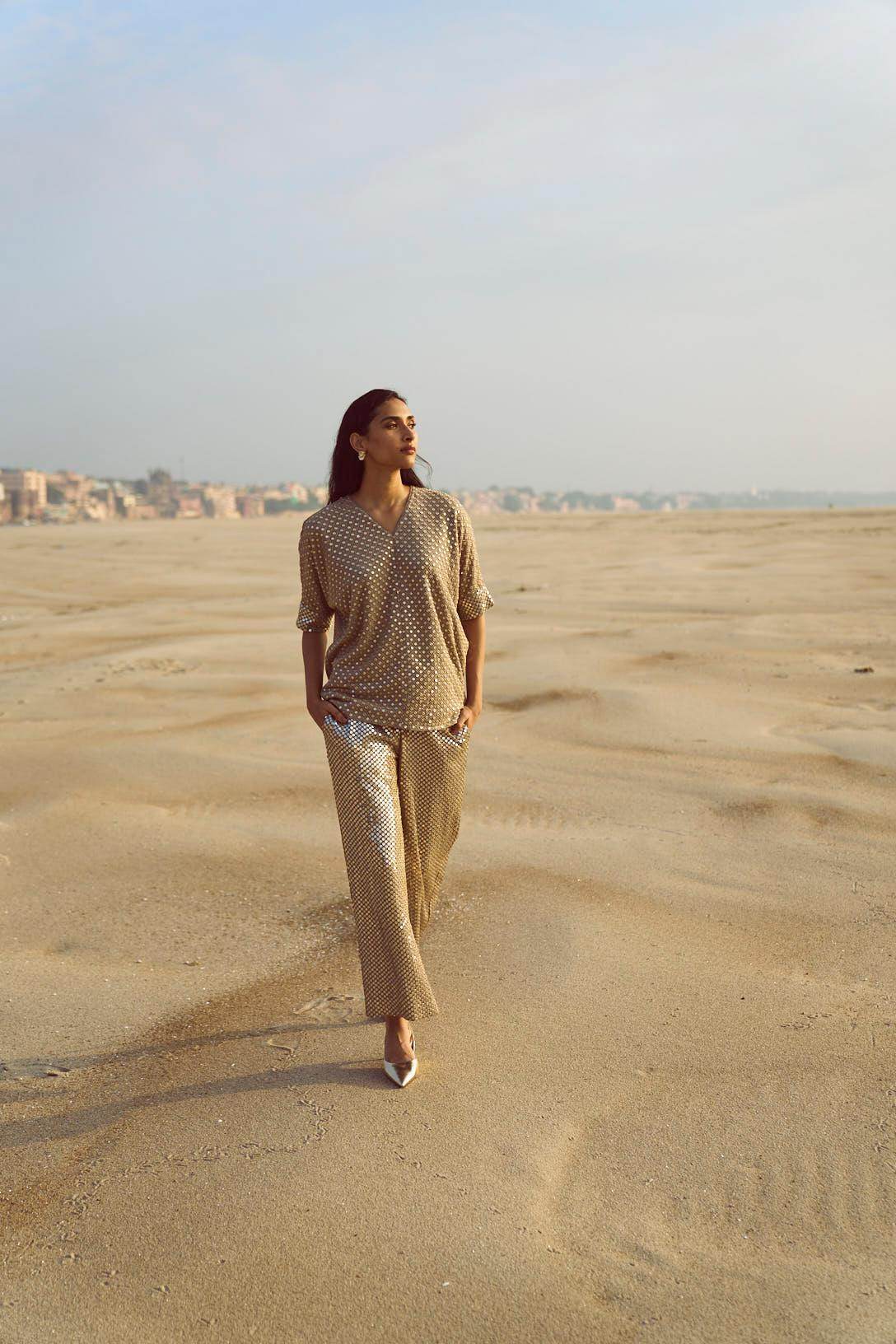 MIRROR SEQUIN PANT SET - dash and dot