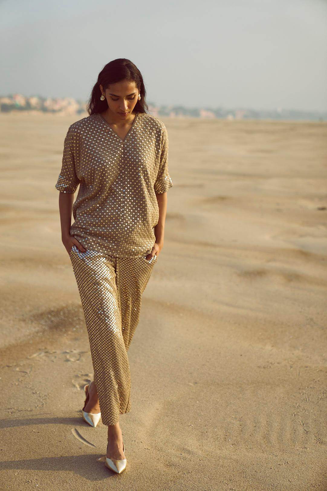 MIRROR SEQUIN PANT SET - dash and dot