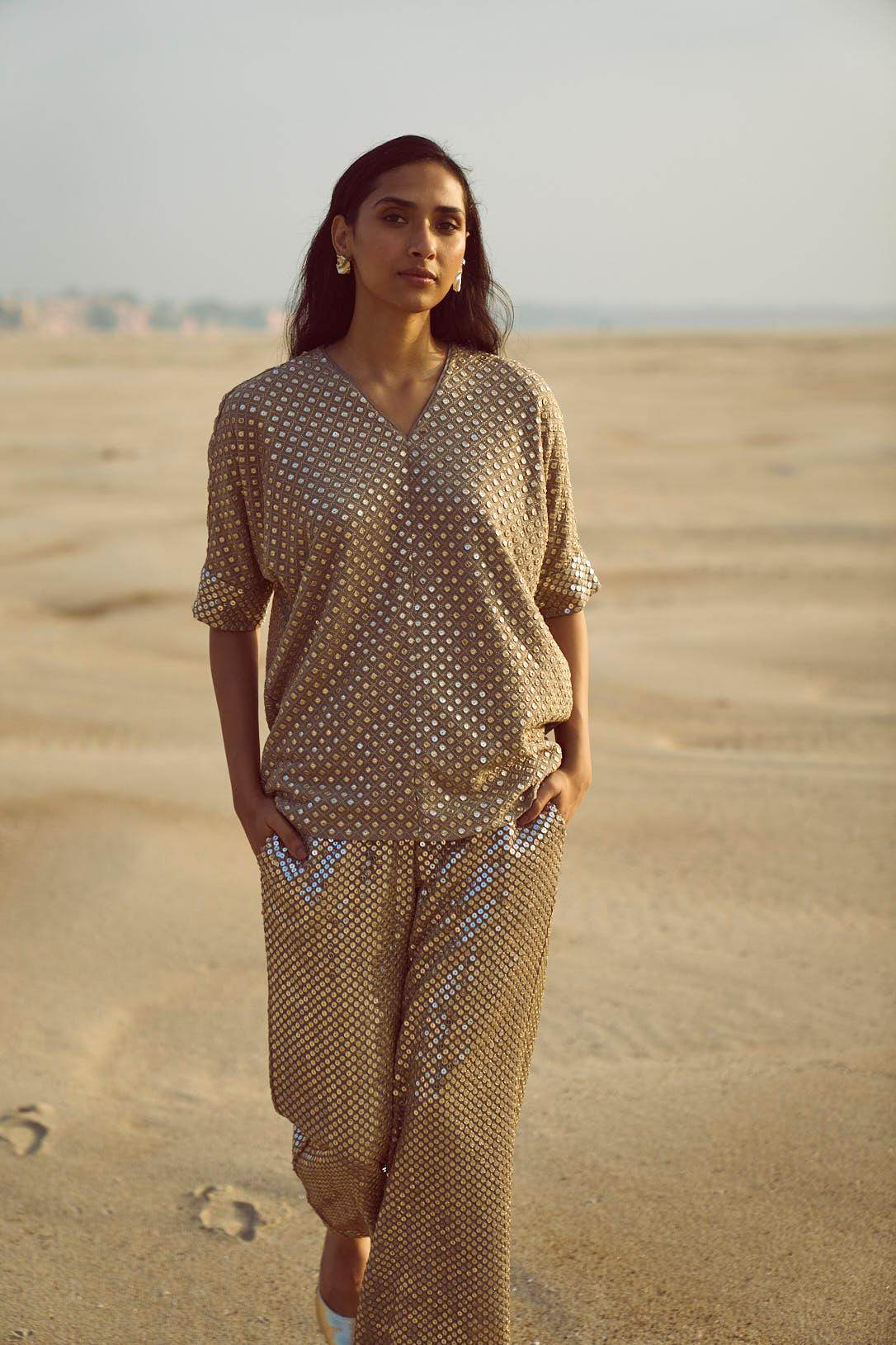 MIRROR SEQUIN PANT SET - dash and dot