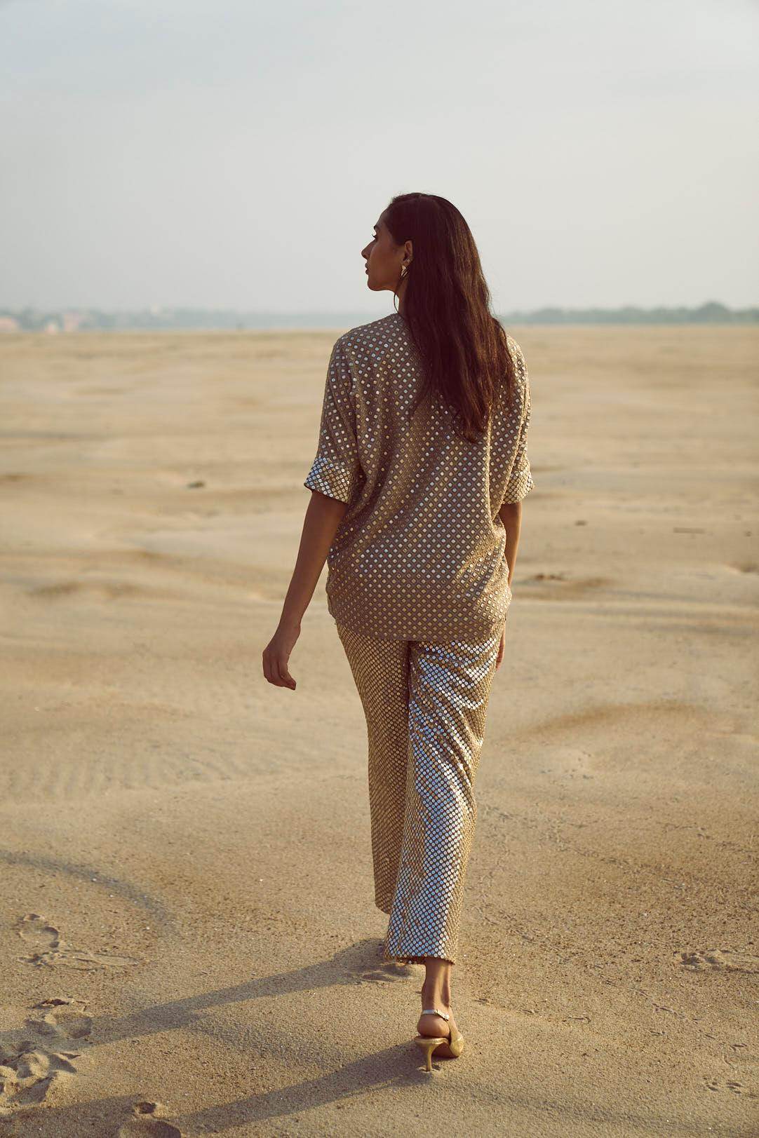 MIRROR SEQUIN PANT SET - dash and dot