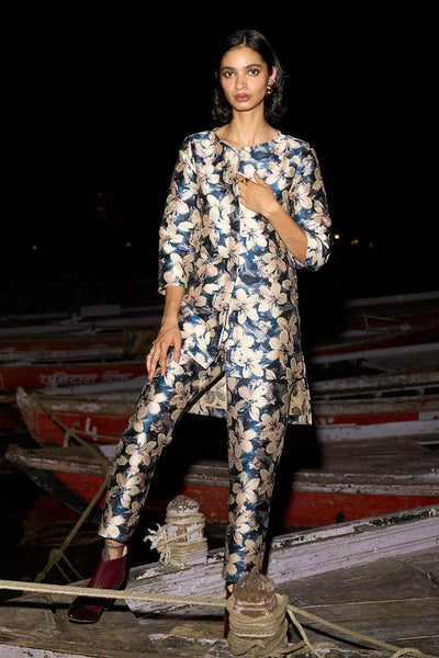 TAPERED BROCADE PANT - dash and dot