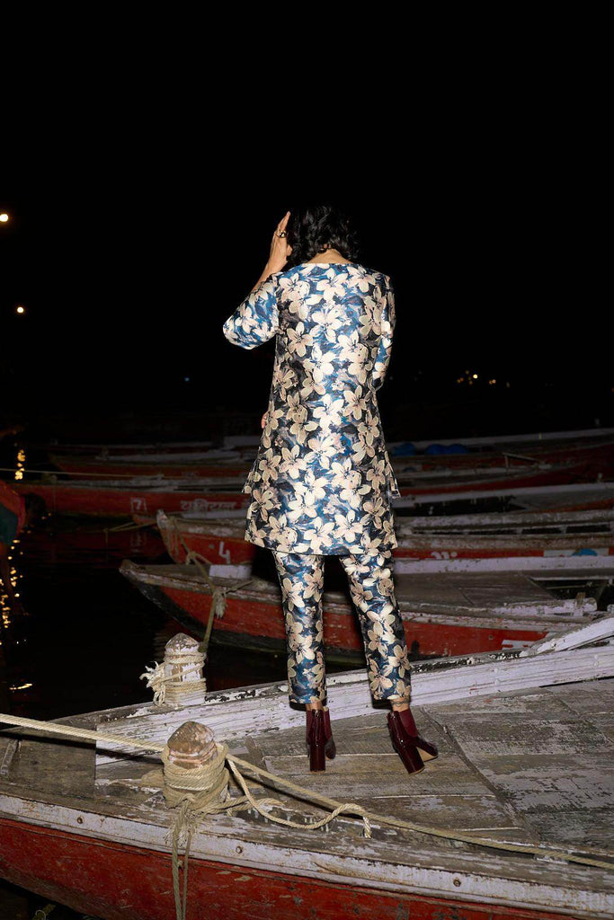 TAPERED BROCADE PANT - dash and dot dash and dot