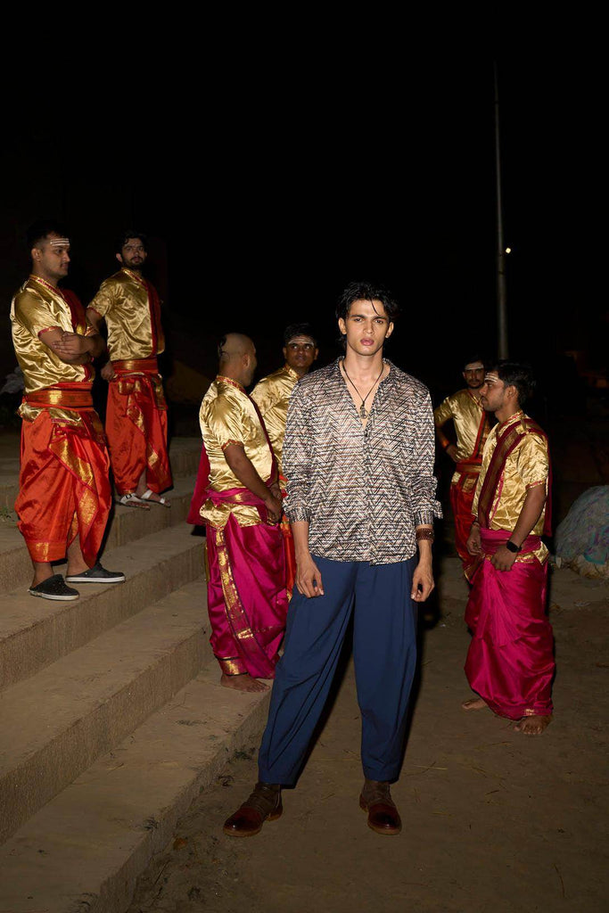 RELAXED BOX PLEAT PANT - dash and dot dash and dot