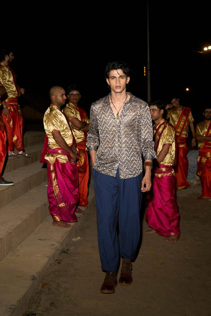 RELAXED BOX PLEAT PANT - dash and dot dash and dot