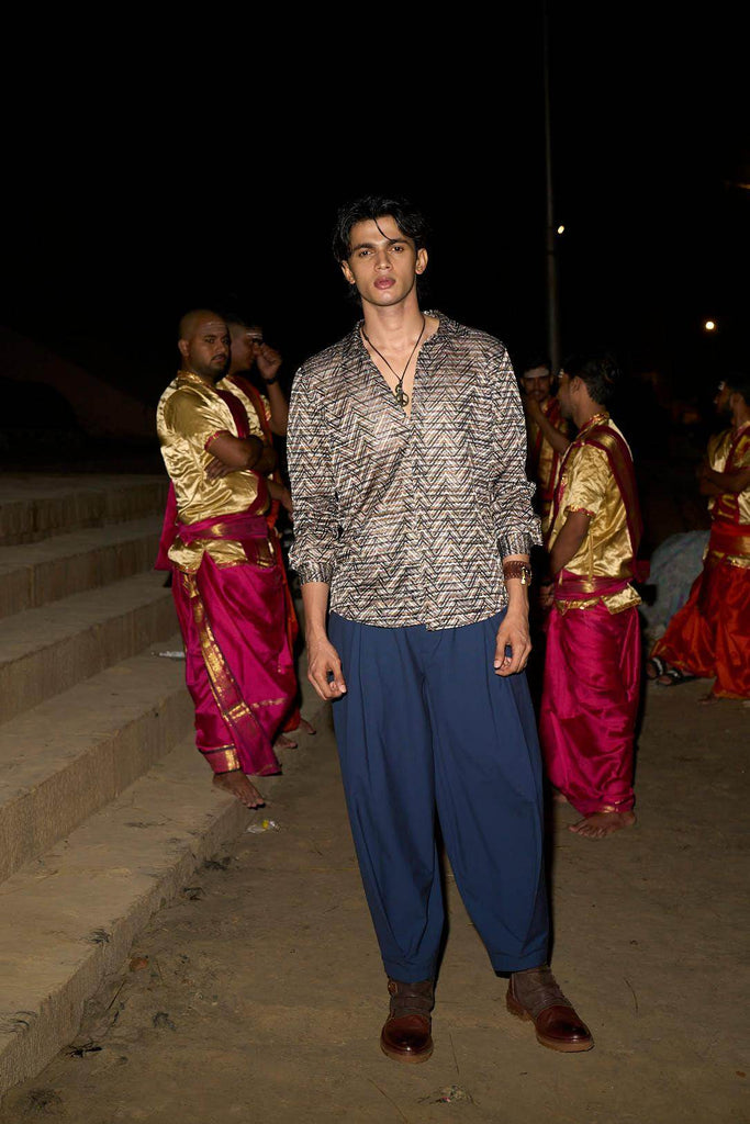 RELAXED BOX PLEAT PANT - dash and dot dash and dot