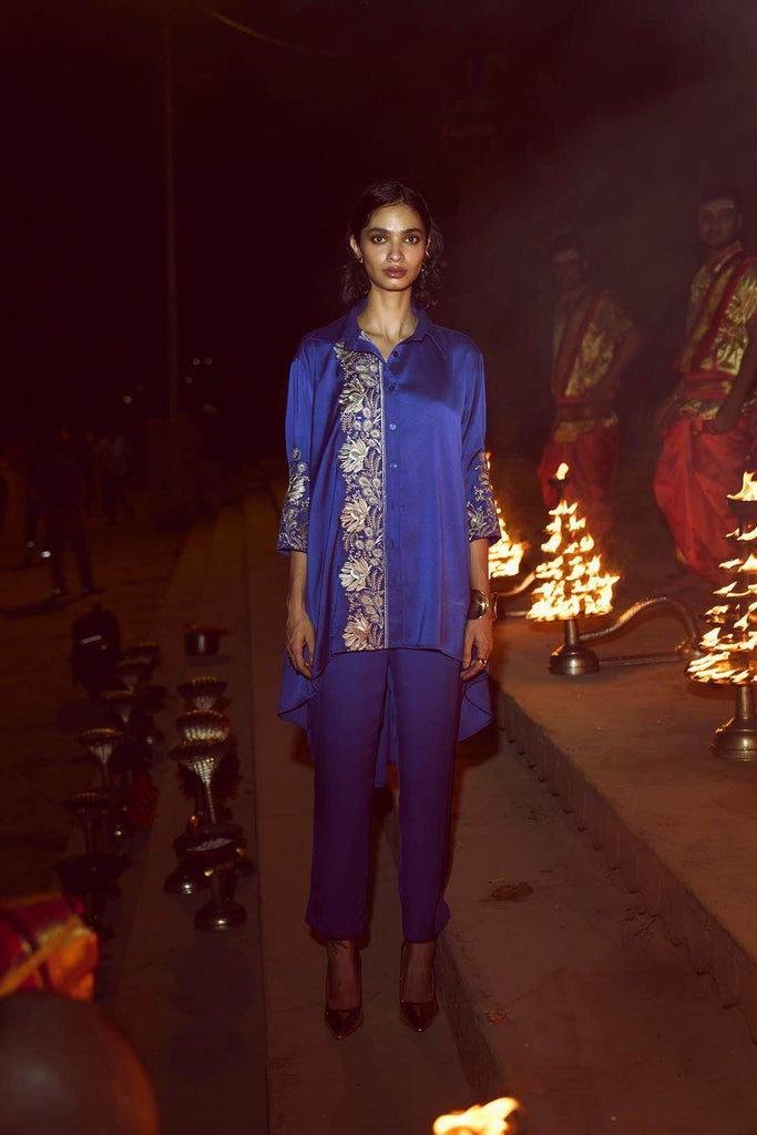 ASYMMETRIC EMBROIDERED TOP - dash and dot dash and dot