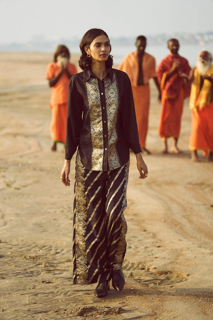 BROCADE BORDER PANT - dash and dot dash and dot