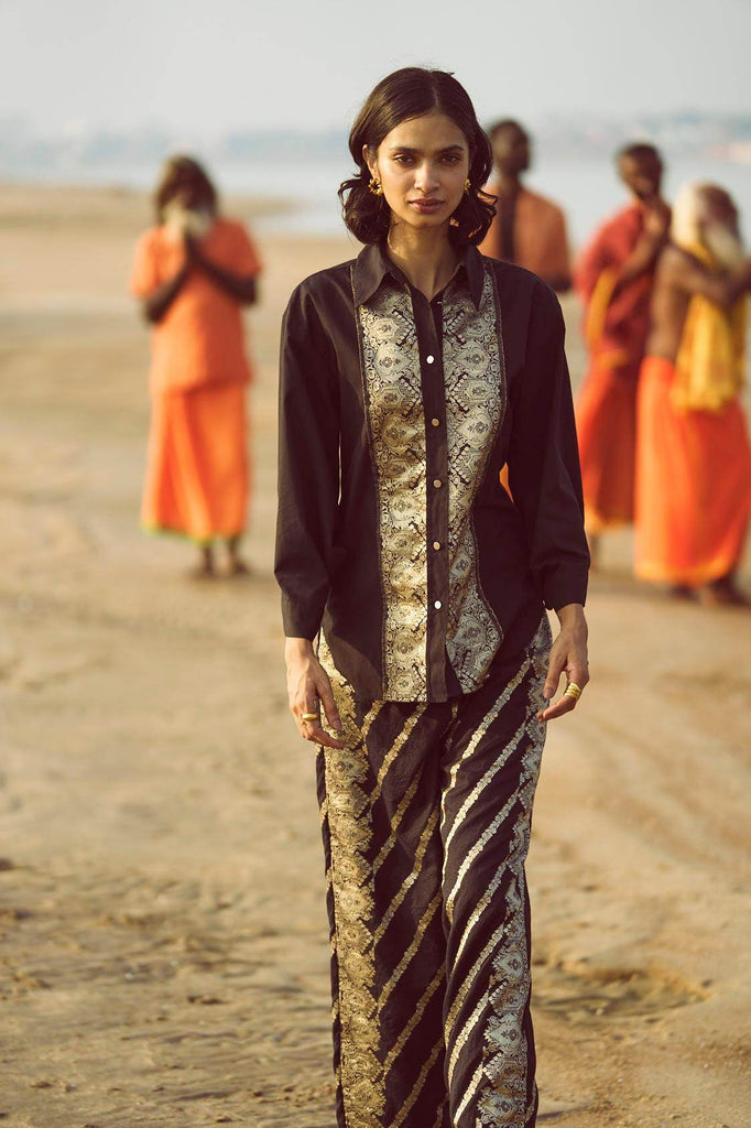 BROCADE BORDER PANT - dash and dot dash and dot