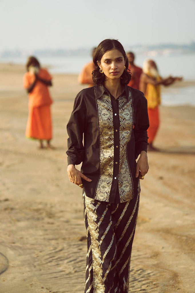 BROCADE BORDER PANT - dash and dot dash and dot