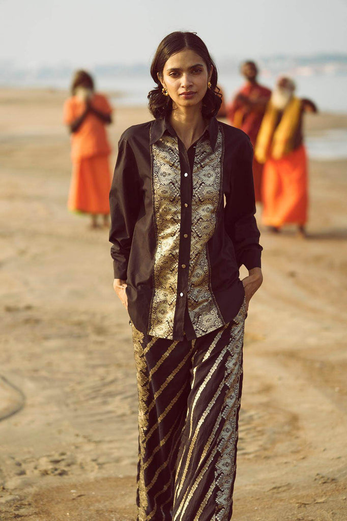 BROCADE BORDER PANT - dash and dot dash and dot