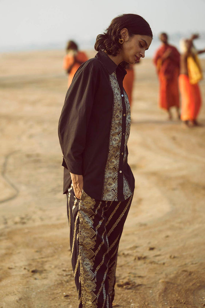 BROCADE BORDER PANT - dash and dot dash and dot