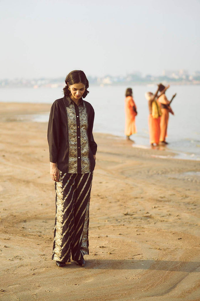 BROCADE BORDER PANT - dash and dot dash and dot