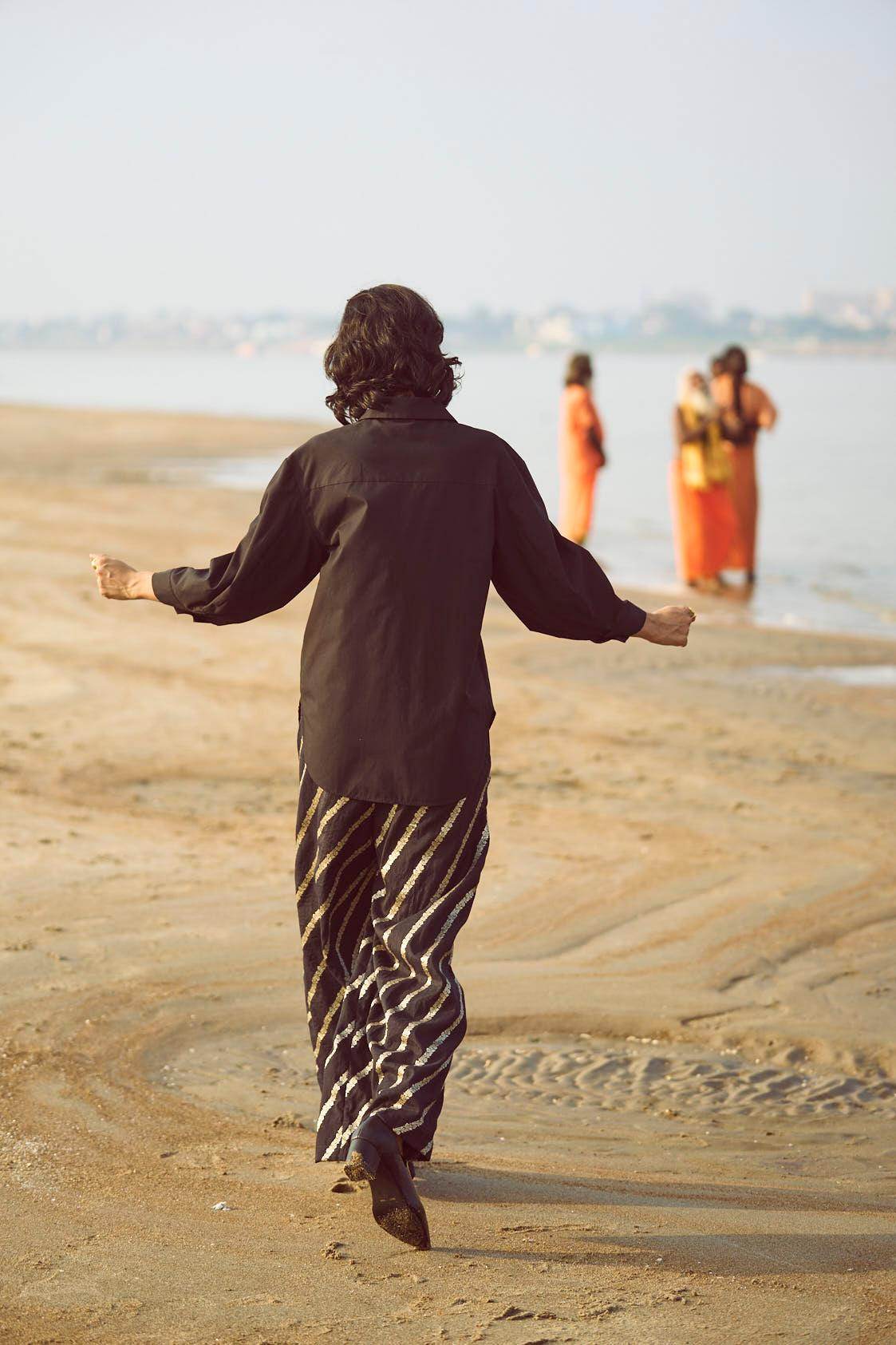 BROCADE BORDER SHIRT - dash and dot