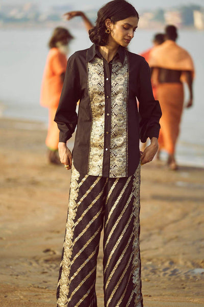 BROCADE BORDER PANT - dash and dot