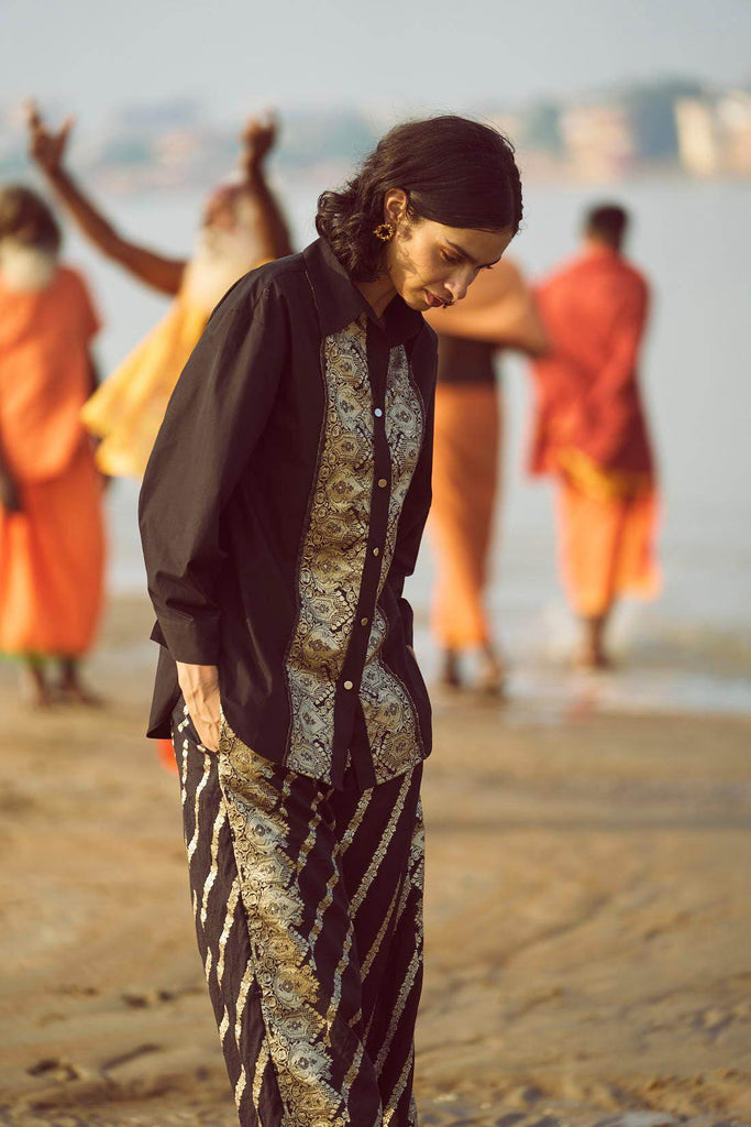 BROCADE BORDER PANT - dash and dot dash and dot