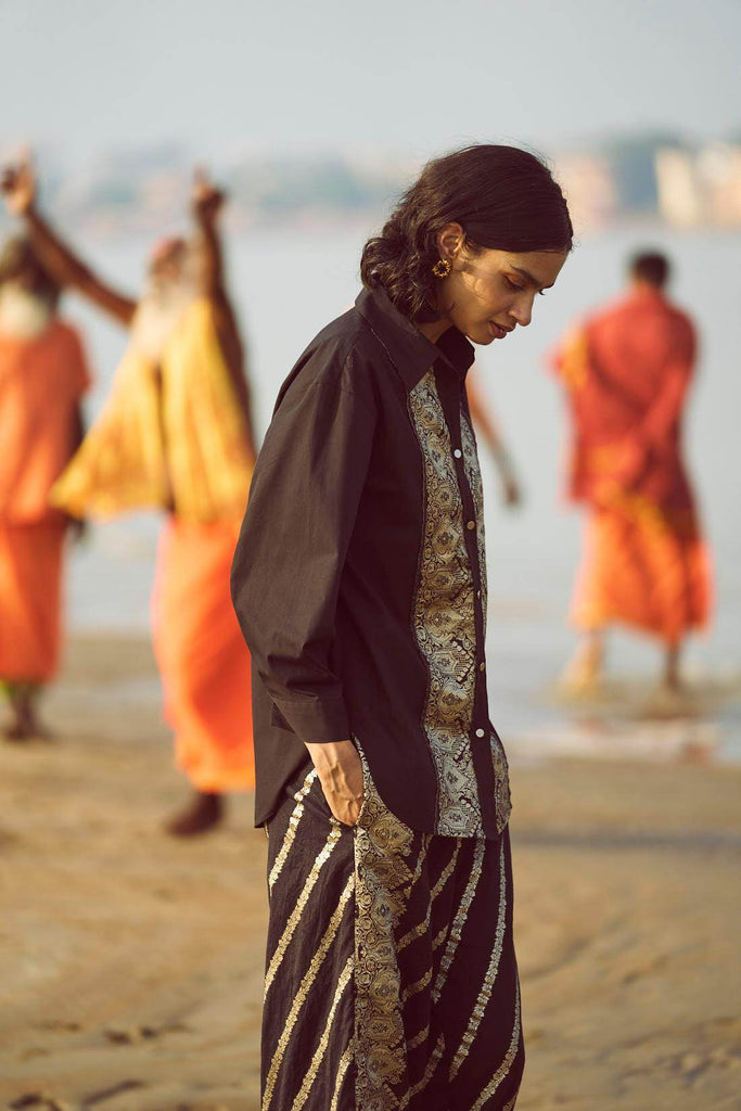 BROCADE BORDER PANT - dash and dot dash and dot