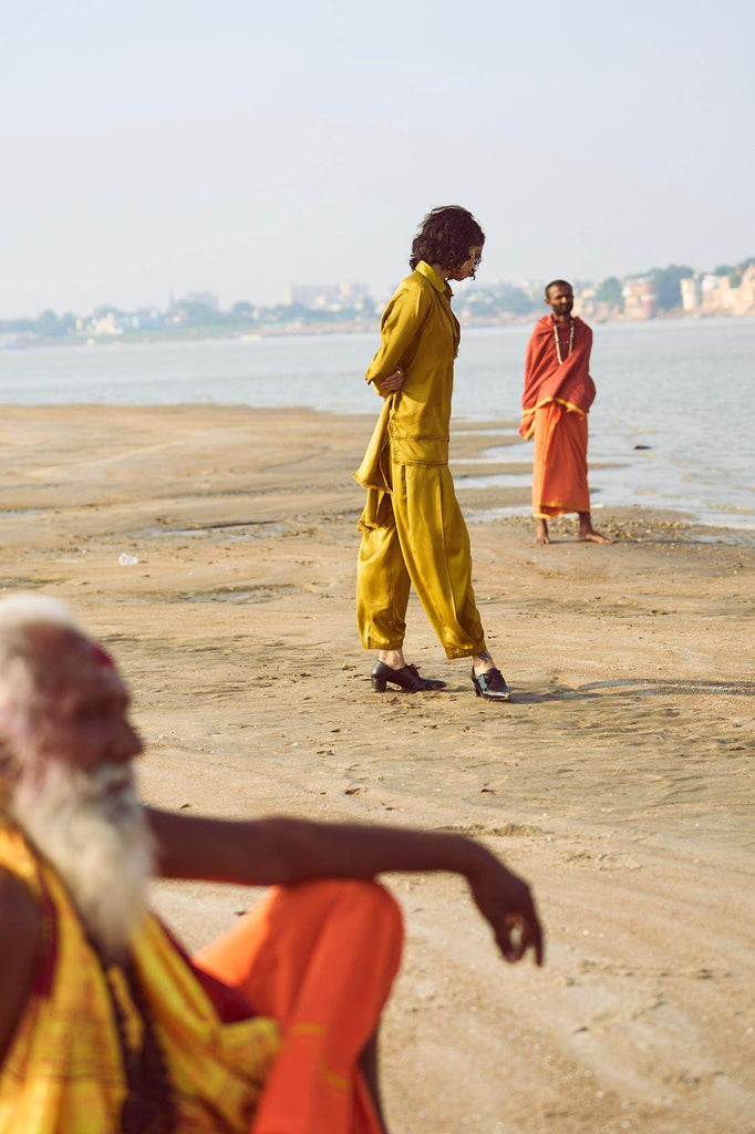 LAYERED OCHRE SET - dash and dot dash and dot