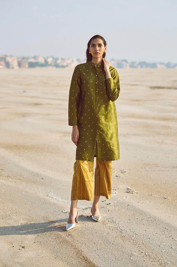 MOTIF & STRIPE BROCADE SET - dash and dot dash and dot