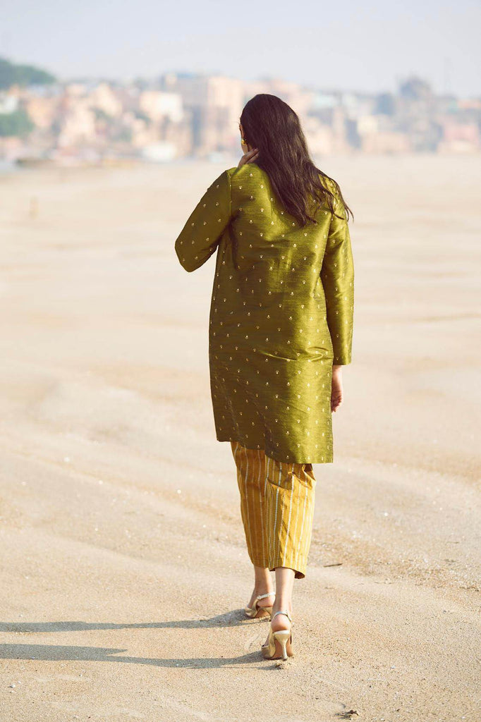 MOTIF & STRIPE BROCADE SET - dash and dot dash and dot