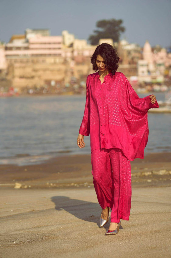 DOT FOIL PRINT SHIRT - dash and dot dash and dot