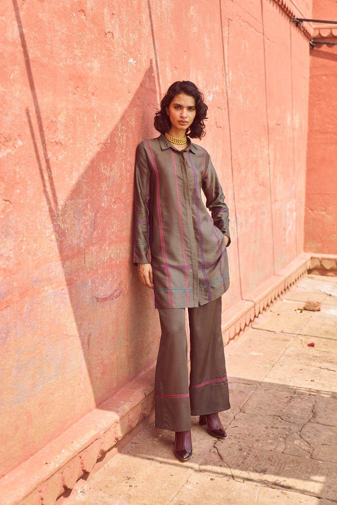 GEOMETRIC EMBROIDERED SHIRT - dash and dot dash and dot