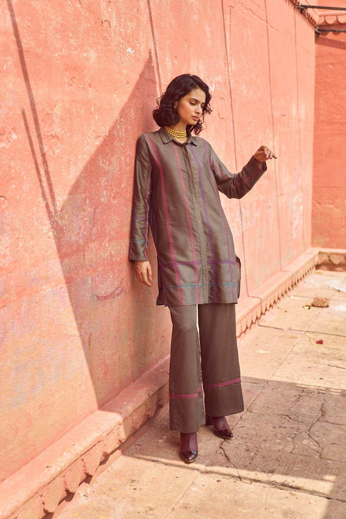 GEOMETRIC EMBROIDERED PANT SET - dash and dot dash and dot