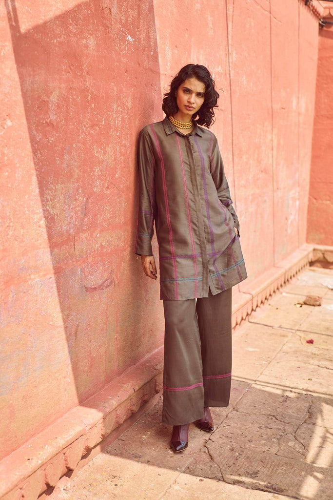 GEOMETRIC EMBROIDERED SHIRT - dash and dot dash and dot