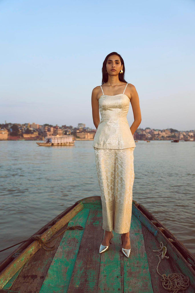 BROCADE CORSET TOP - dash and dot dash and dot