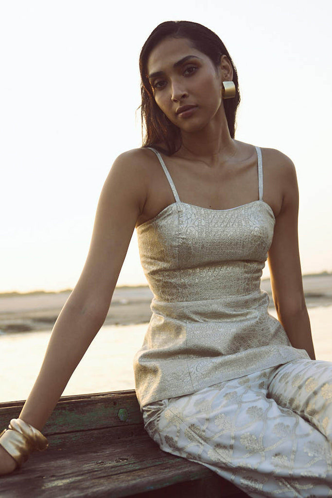 BROCADE CORSET TOP - dash and dot dash and dot