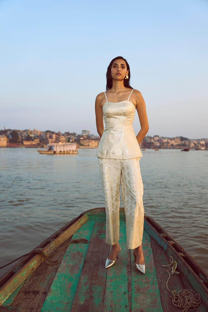 BROCADE CORSET TOP - dash and dot dash and dot