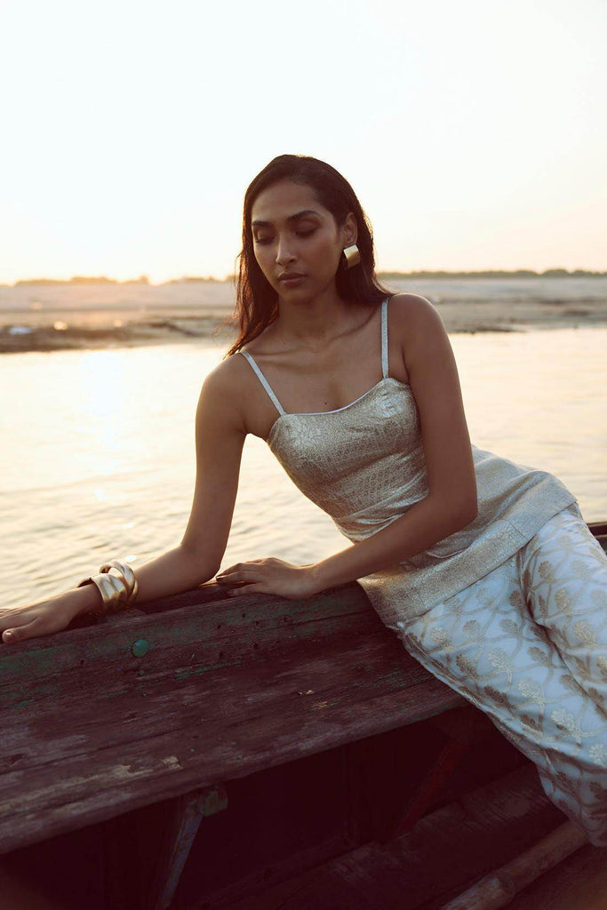 BROCADE CORSET TOP - dash and dot dash and dot