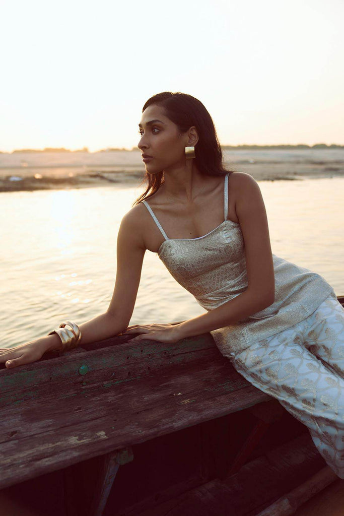 BROCADE CORSET TOP - dash and dot dash and dot