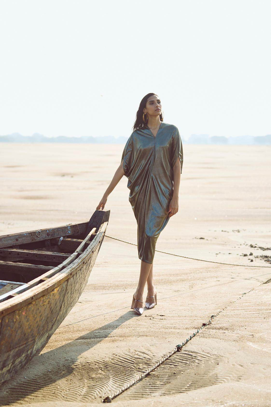 DRAPE COWL KAFTAN - dash and dot