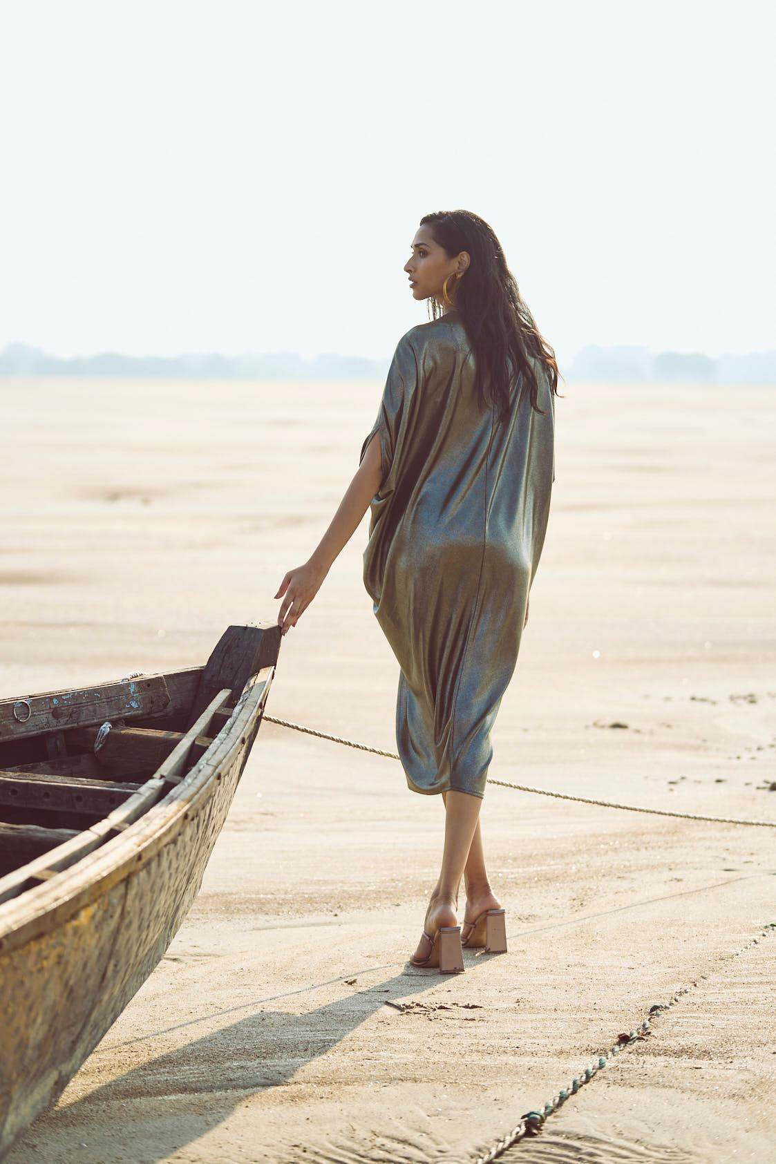 DRAPE COWL KAFTAN - dash and dot